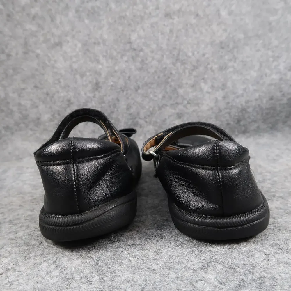 Cat & Jack Shoes Kids 11 Girls Mary Jane Flats Casual Bow Black Adjustable Strap